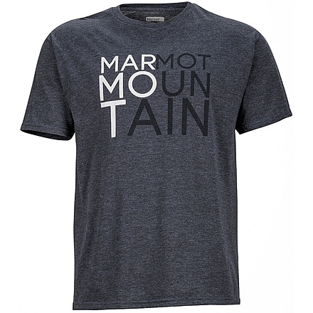 Marmot Cascade Short Sleeve Tee - Men's -Charcoal Heather-X-Large