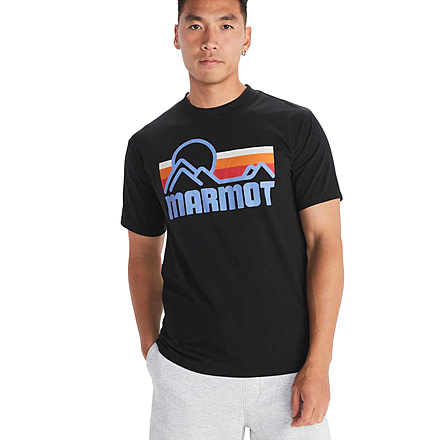 Marmot Coastal Tee SS T-Shirts - Mens, Black/Multi, Large, M14253-23908-L
