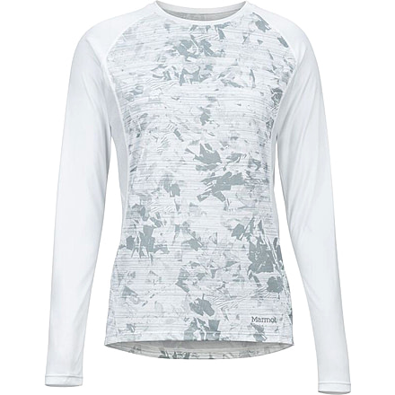 Marmot Crystal Long Sleeve - Womens, White Mind Game, Large, 49630-8760-L