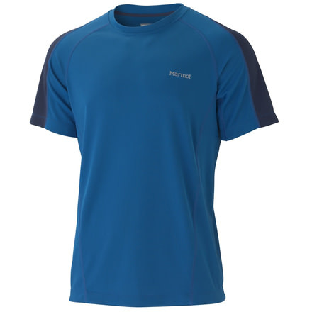 Marmot Doctor D SS - Men's-Vapor Blue/Dark Indigo-Large