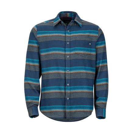 Marmot Enfield Midweight Flannel Long Sleeve Shirt - Mens, Dark Indigo, Large, 44510-2835-L