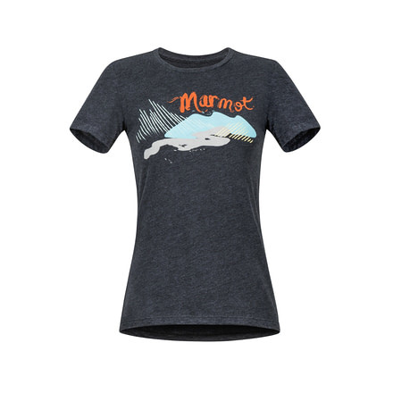 Marmot Esterel Tee Short Sleeve - Womens, Charcoal Heather, Large, 47740-1204-L