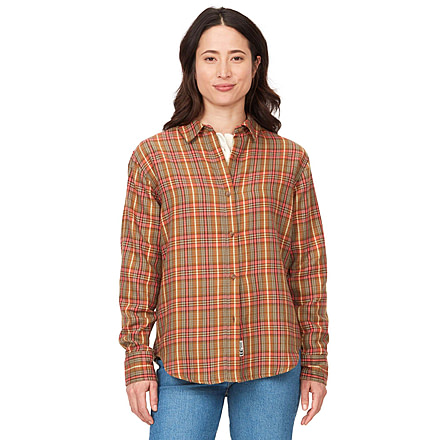 Marmot Fairfax Novelty Lightweight Long Sleeve Flannel - Womens, Grapefruit, Extra Large, M14836-9949-XL