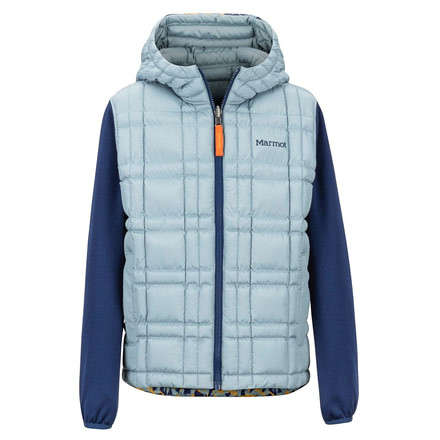 Marmot Featherless Reversible Hoodie - Boy's, Small, Blue Granite/Arctic Navy, 74940-3572-S