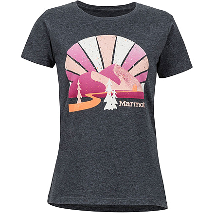 Marmot Forward Short Sleeve T-Shirt - Womens, Charcoal Heather, Extra Small, 47140-1204-XS