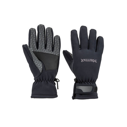 Marmot Glide Softshell Glove - Womens, Black, Small, 14870-001-S