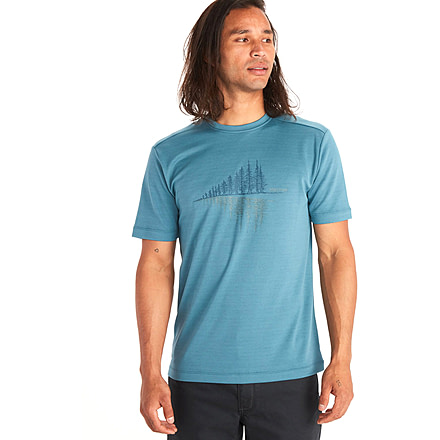 Marmot Hike Leisure Short Sleeve T-Shirt - Mens, Cascade Blue, Small, 34190-1949-CABLS