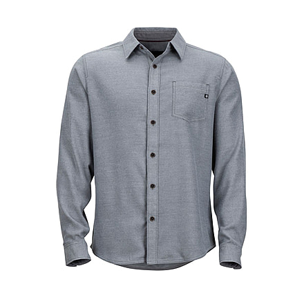 Marmot Hobson Midweight Flannel Long Sleeve - Mens, Steel Onyx Heather, 2XL, 44540-8702-XXL