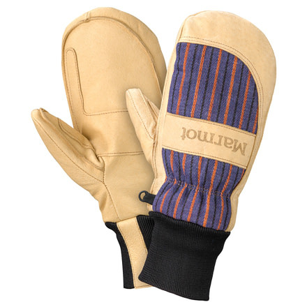 Marmot Lifty Mitt - Men's-Tan/Electric Blue Clearance-Small