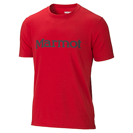 Marmot Logo Tee Short Sleeve - Men's-Team Red-X-Large