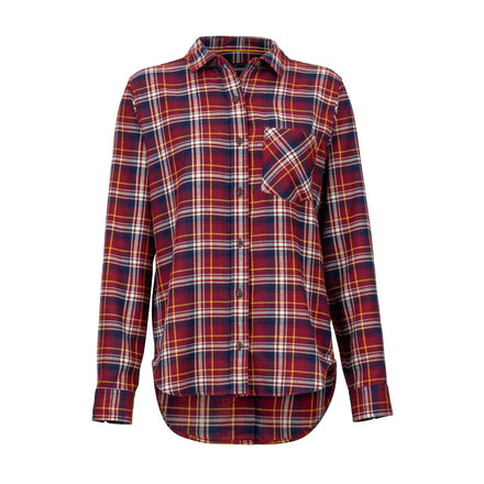 Marmot Maggie MidWt Flannel LS - Womens, Claret, Small, 47170-6125-S