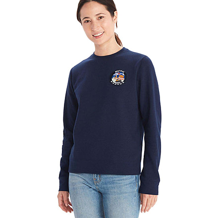 Marmot Marmot x Bronco Crew Sweatshirt - Womens, Arctic Navy, Large, M13742-2975-L