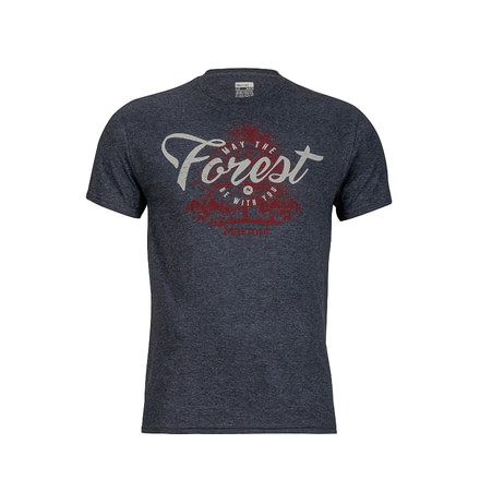 Marmot Mens Forest Tee Short Sleeve, Charcoal Heather, XXL, 44630-1204-XXL
