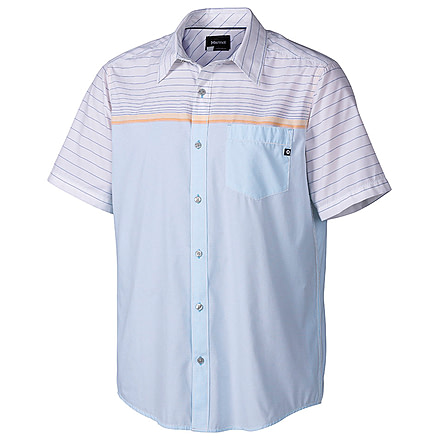 Marmot Mens Hamilton Short Sleeve Shirt,Crystal Blue,Medium MAR1176-CRB-MD