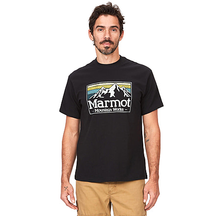 Marmot MMW Gradient Short Sleeve Tee - Mens, Black, Small, M14823-001-S