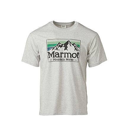 Marmot MMW Gradient Short Sleeve Tee - Mens, Light Grey Heather, Medium, M14823-8626-M