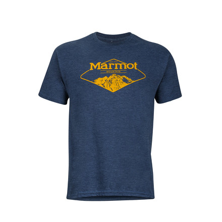 Marmot Mountaineer Short Sleeve Tee - Men's-Navy Heather-X-Large