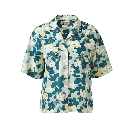 Marmot Muir Camp Novelty Short Sleeve - Womens, Frosty Green Pollinate, Medium, M15348-23311-M