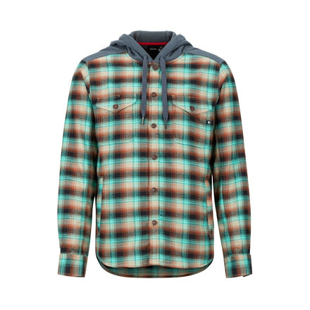 Marmot Oheny Heavy Wt Flannel Hoody - Mens, Terracotta/Steel Onyx, Extra Large, 42580-7371-XL