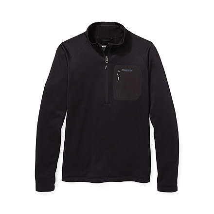 Marmot Olden Polartec 1/2 zip - Womens, Black, Large, 13300-001-L