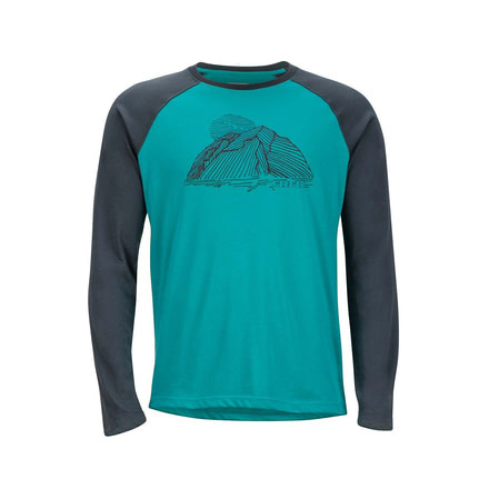 Marmot Owens Long Sleeve T-Shirt - Mens, Patina Green/Slate Grey, M 43790-4790-M