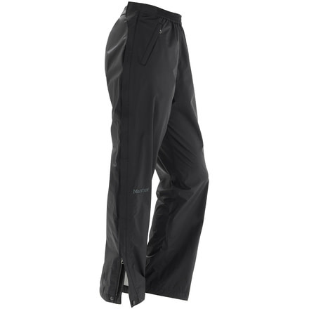 Marmot Precip Full Zip Pant - Womens-Black-Regular Inseam-X-Small