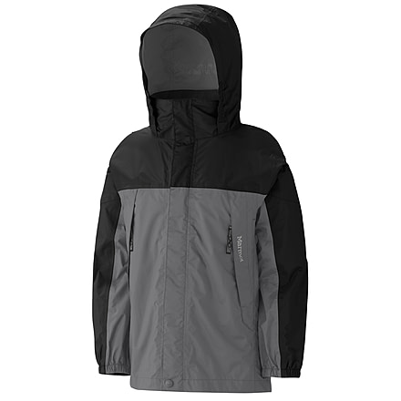 Marmot Precip Jacket - Boy's-Small-Cinder/Black
