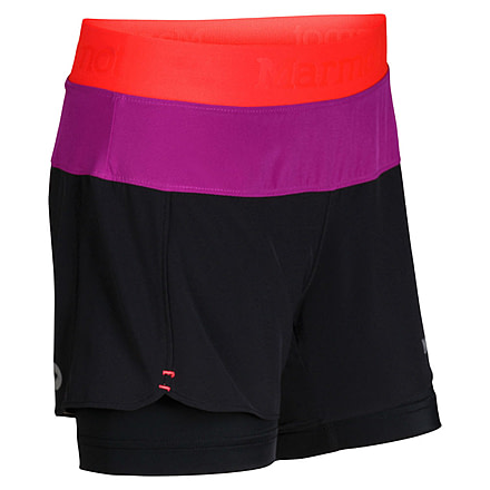 Marmot Pulse Short - Girl's -X-Small-Black/Bright Pink