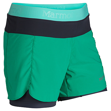 Marmot Pulse Short - Women's-Gem Green/Ice Green-Medium