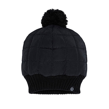 Marmot Quilted Pom Beanie - Womens, Black, One Size, 13930-Black-ONE-DEMO