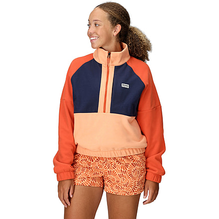 Marmot Retro Rocklin 1/2 Zip - Womens, Fresh Apricot/Arctic Navy/Gnger Blossom, XL, M14615-24405XL
