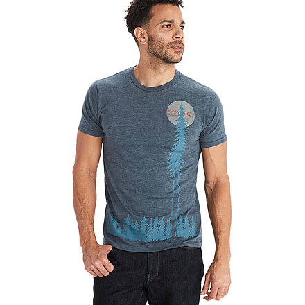Marmot Sequoia Short Sleeve Tee - Mens, Navy Heather, Large, M11733-8550-L