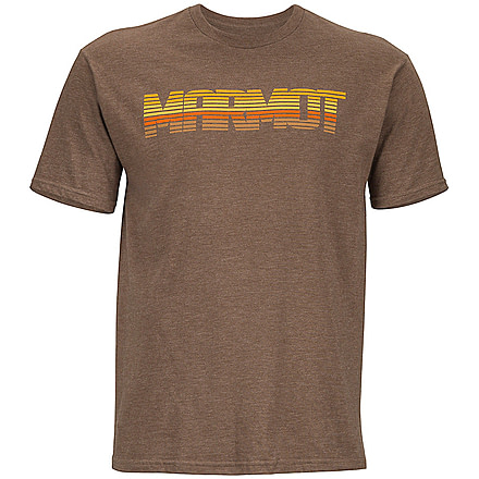Marmot Stria Short Sleeve Tee - Men's -Brown Heather-X-Large