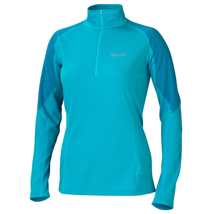 Marmot ThermalClime Pro Long Sleeve 1/2 Zip - Womens-Sea Breeze/Aqua Blue-X-Large