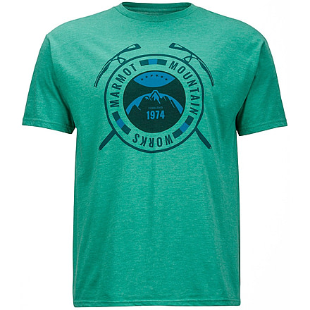Marmot Top Rock Short Sleeve Tee - Men's -Green Heather-Medium