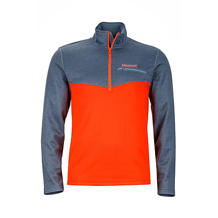 Marmot Torbin 1/2 Zip - Men's -Mars Orange/Steel Onyx -Small