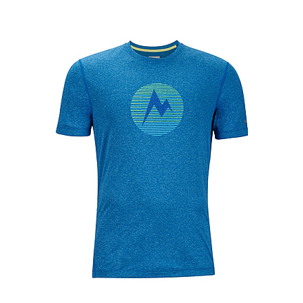 Marmot Transporter Short Sleeve Tee - Mens, True Blue Heather, Medium 54880-8737-M