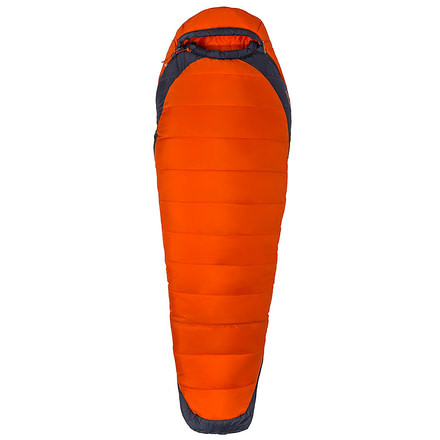 Marmot Trestles Elite Eco 0 Sleeping Bag, Orange Haze/Dark Steel, Regular, Left Zip, 39630-9454-LZ