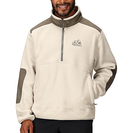 Marmot Wanderer High Pile Fleece Pullover - Mens, Birch Bark, Large, 195115340513
