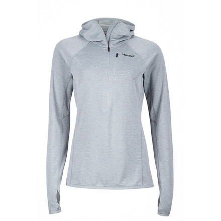 Marmot Wm's Powertherm 1/2 Zip Hoody - Women's, Steel, Medium 89730-077-M