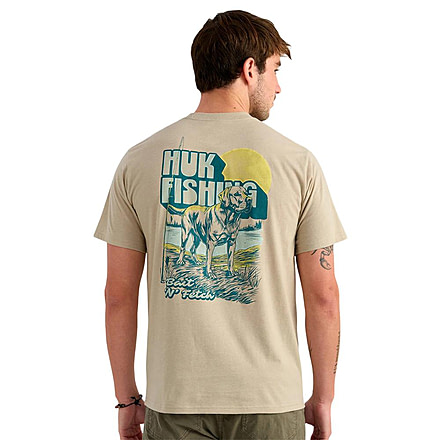 Marolina DBA HUK Huk Bait N Fetch Short Sleeve Tee River Rock Heather S, H1000585-194-S