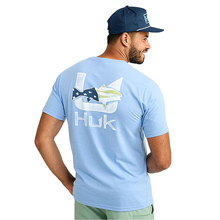 Marolina DBA HUK Huk Fish Flag Short Sleeve Shirt Marolina Blue XL, H1000542-420-XL