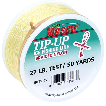 Mason Braided Nylon Tip-Up/Squidding Line 27Lb 50Yds Tan 12Bx, 50TS-27