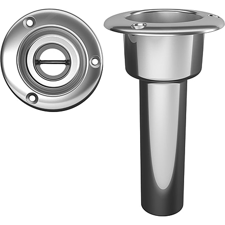 Mate Series Stainless Steel 0 Rod &amp; Cup Holder - Open - Round Top 72506