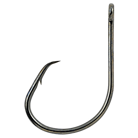 Matzuo Circle Hook, Straight Eye, Black Chrome, Size 1/0, 122011-1/0