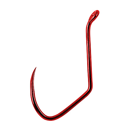 Matzuo Octopus Sickle Hook #6, Red Chrome, 25 per Pack, 141062-6