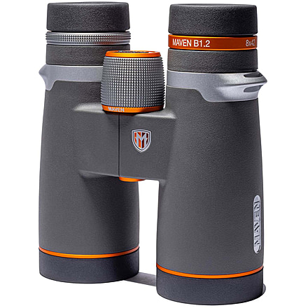 Maven B1.2 8x42mm Wide Angle Schmidt-Pechan Binocular, Grey/Orange, B1.20842BLD3