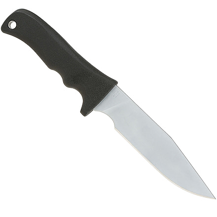 Maxpedition Medium Short Clip Point Fixed Blade Knife,5.5in D2 Tool Steel,Black Nylon Handle MSCP