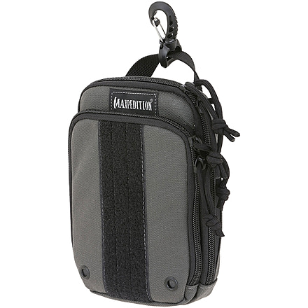 Maxpedition ZipHook Medium Pocket Organizer 5in x 1.75in x 7in, Wolf Gray, Medium PT1536W