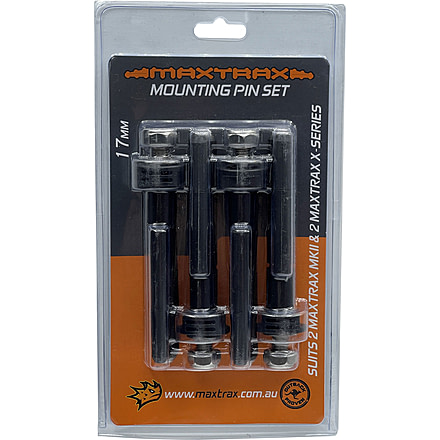 Maxtrax Mounting Pin Set MKII/X-Series-17, Black, MTXMPSX17
